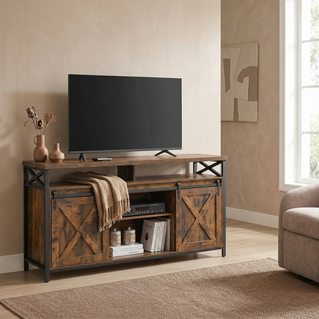 TV-Schrank Landhausstil vintagebraun-schwarz