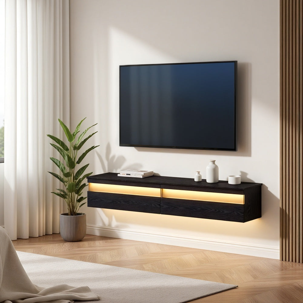 Schwebendes TV-Lowboard für Wohnzimmer, für verschiedene Fernseher, Couchtisch