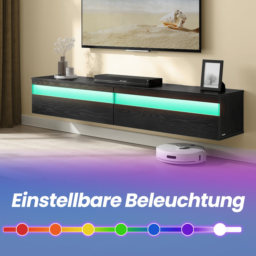 Schwebendes TV-Lowboard für Wohnzimmer, für verschiedene Fernseher, Couchtisch