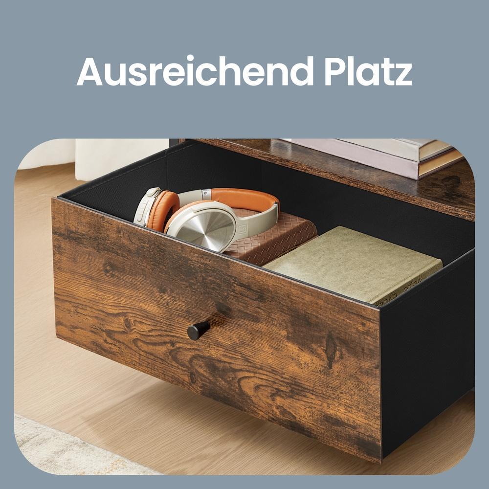 Fernsehtisch, TV-Ständer für Fernseher bis zu 65 Zoll, reichlich Stauraum