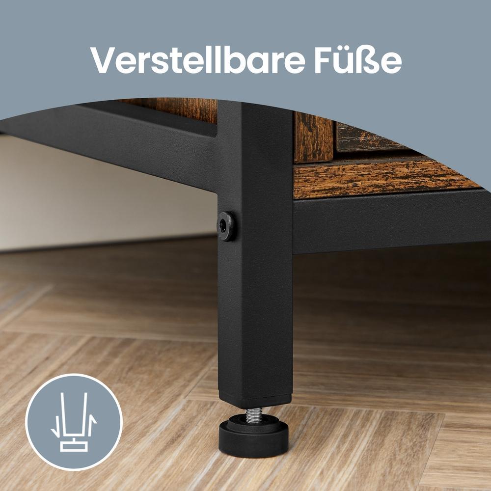 Fernsehtisch, TV-Ständer für Fernseher bis zu 65 Zoll, reichlich Stauraum