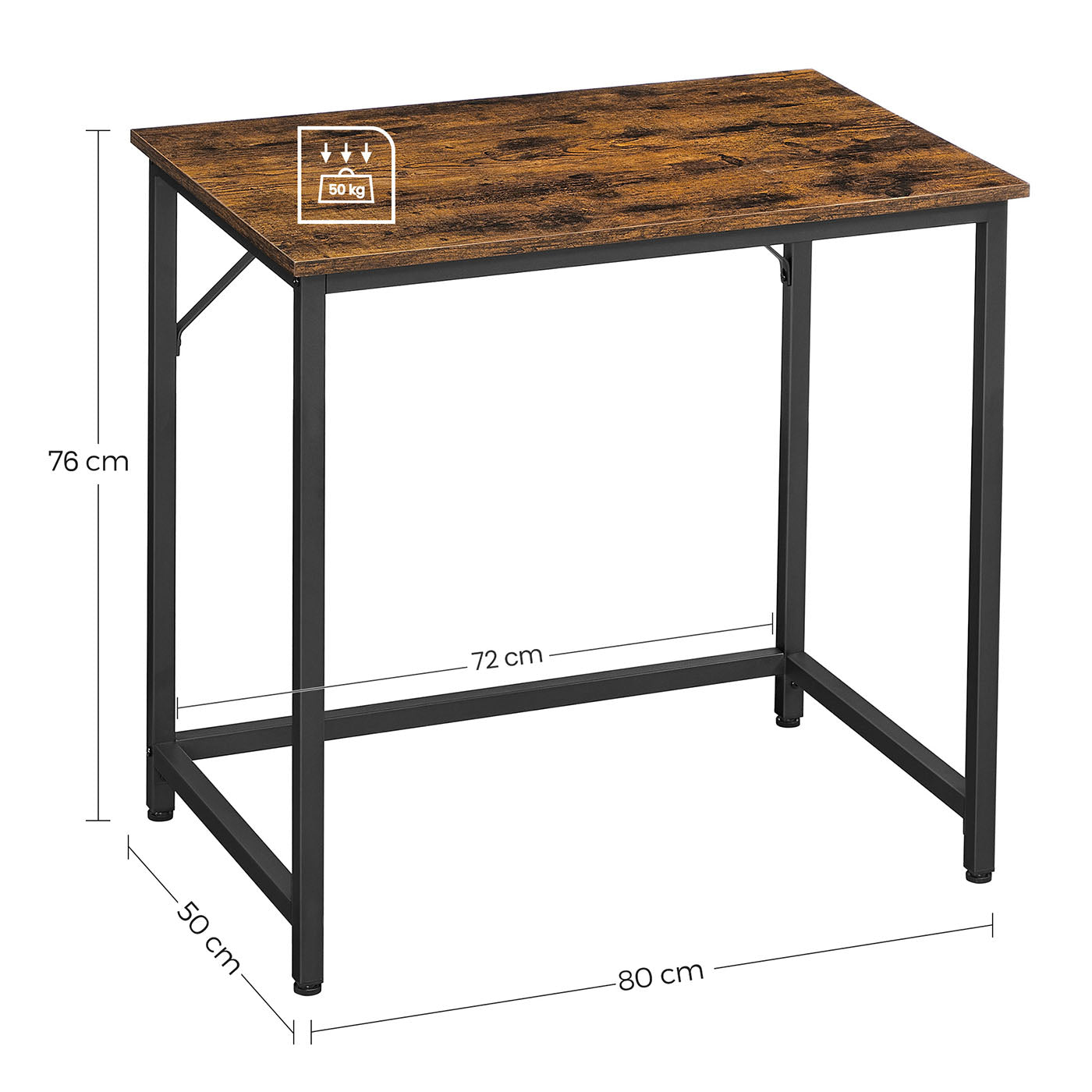 Schmaler Bürotisch im Industrie-Design