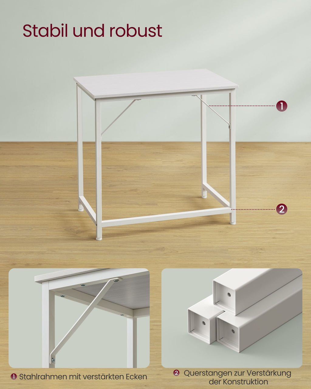 Schreibtisch Industrie-Design greige-schwarz