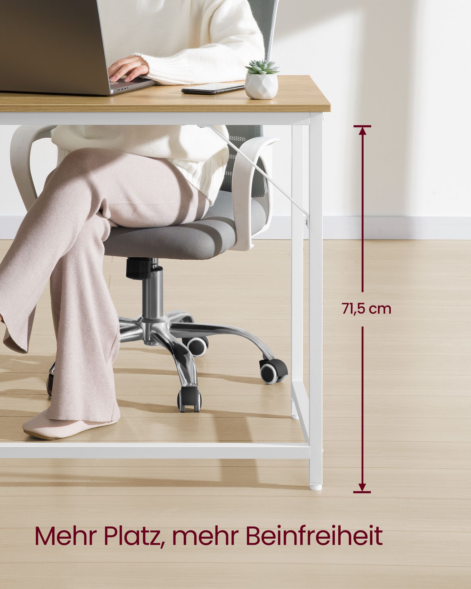 Schreibtisch mit Metallgestell 50 x 80 x 76 cm