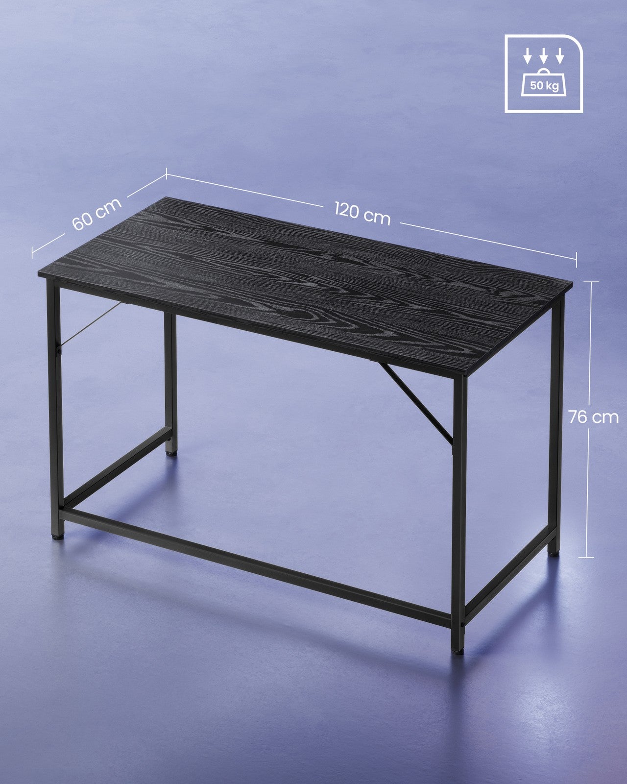 Schreibtisch Industrie-Design schwarz
