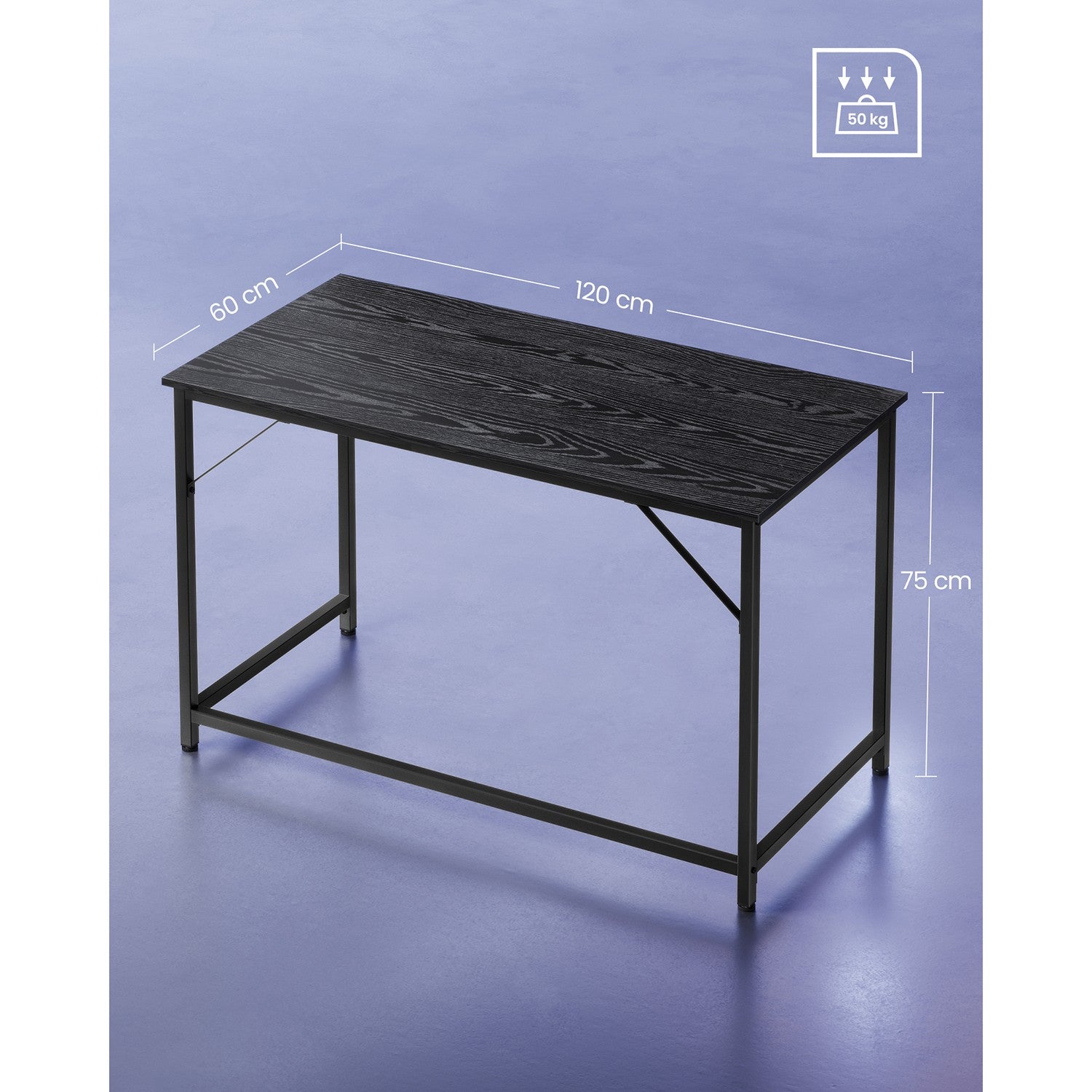Schreibtisch Industrie-Design schwarz