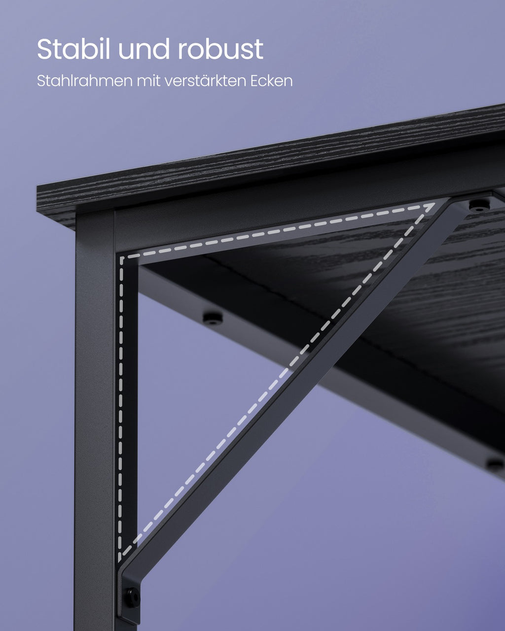 Schreibtisch Industrie-Design schwarz