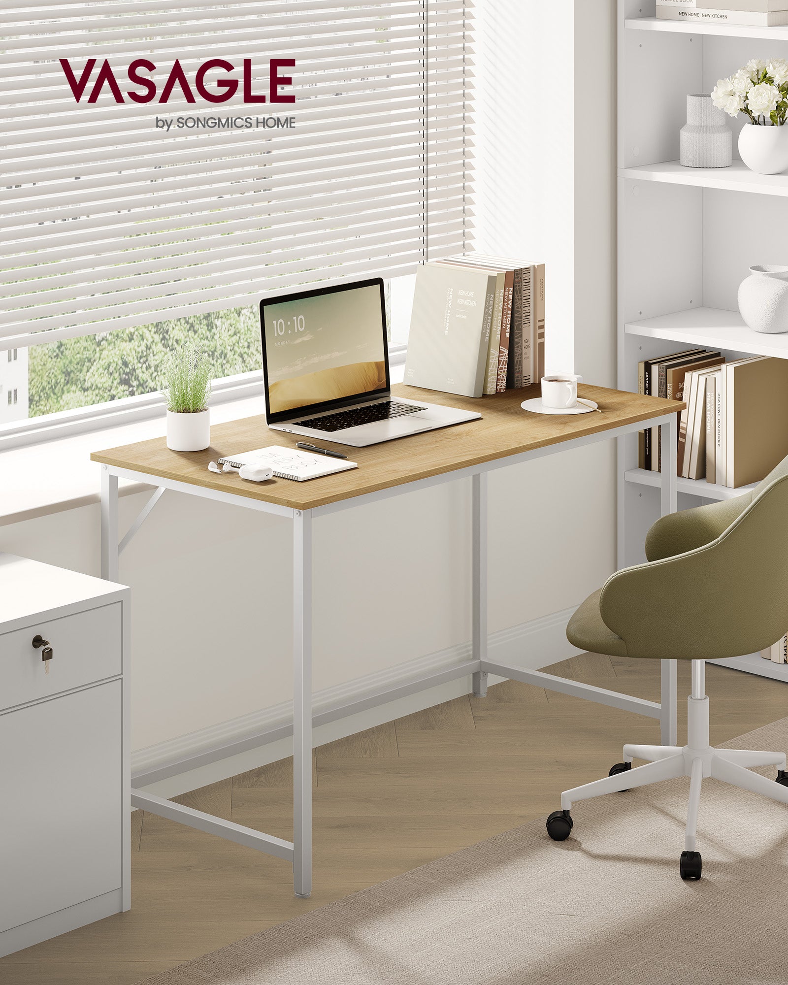 Schreibtisch mit Metallgestell 60 x 120 x 76 cm