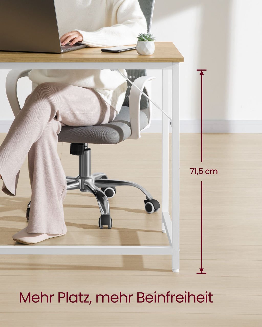 Schreibtisch mit Metallgestell 60 x 120 x 76 cm