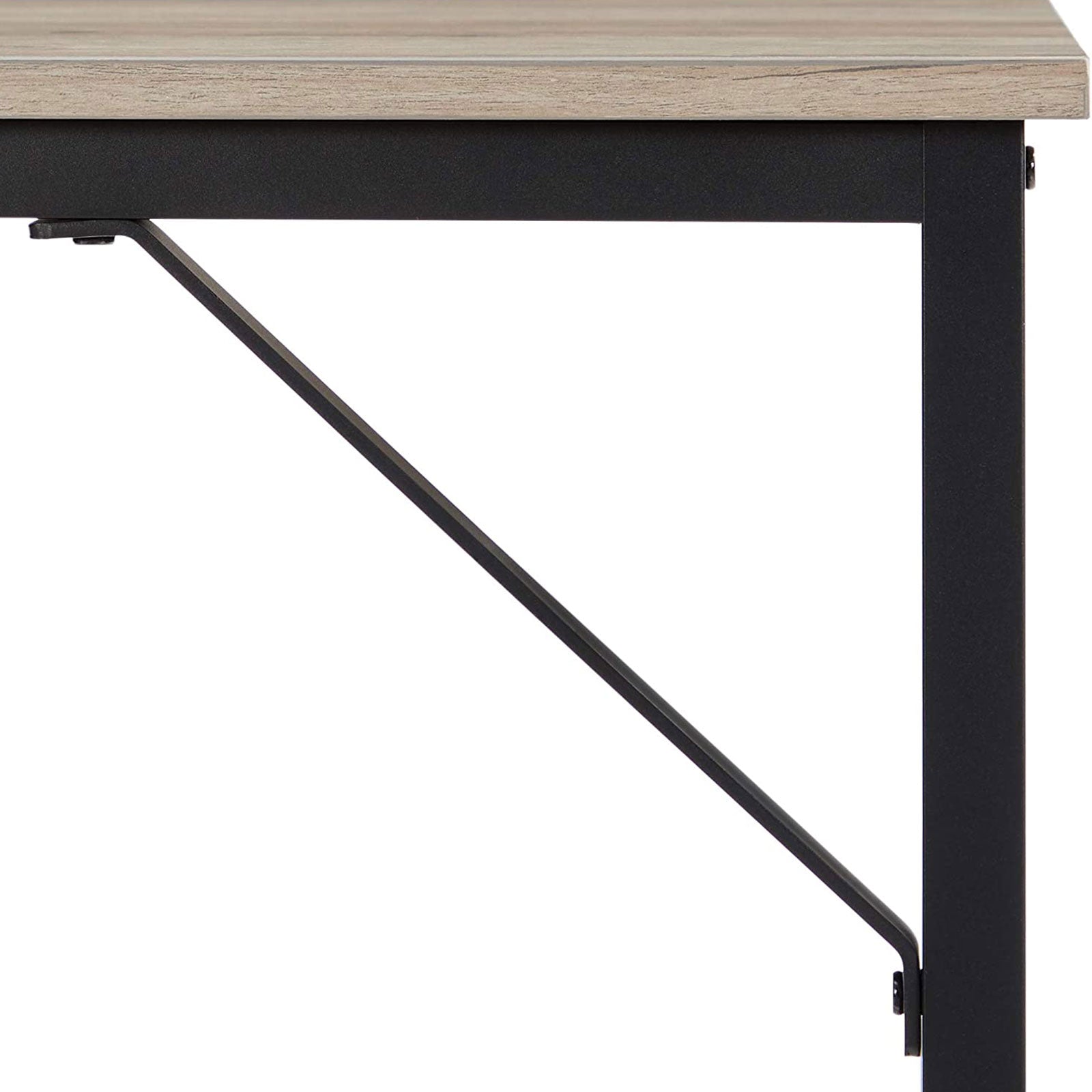 Schreibtisch mit Metallgestell