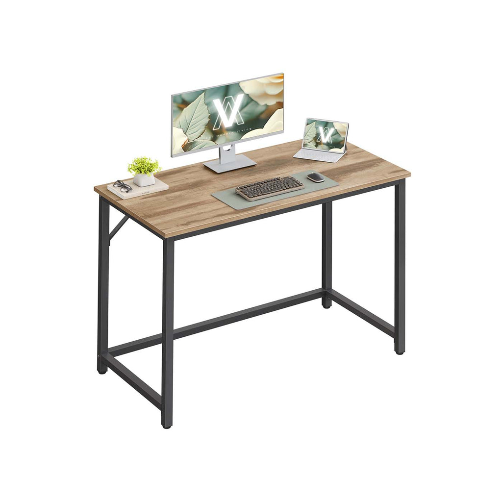 Bürotisch 100 x 50 x 76 cm kamelbraun-tintenschwarz