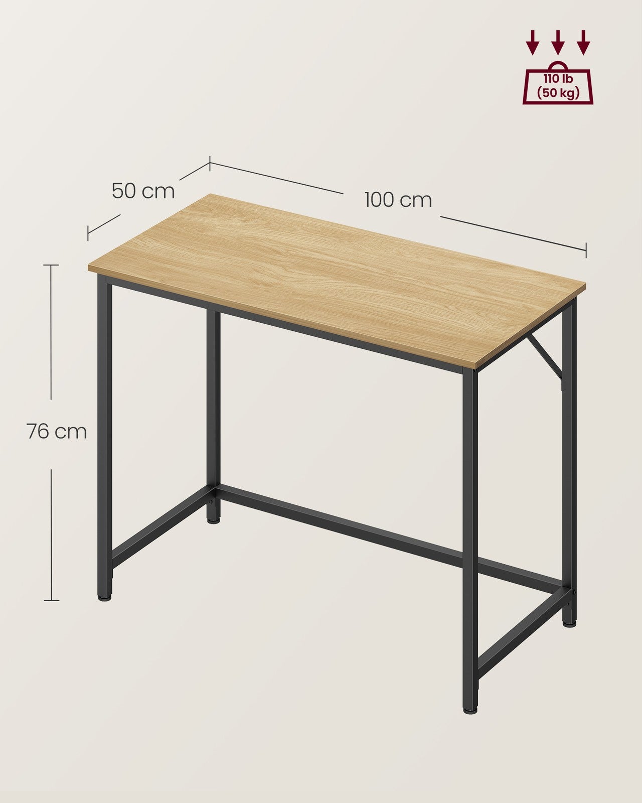 Schreibtisch mit Metallgestell moderner Stil