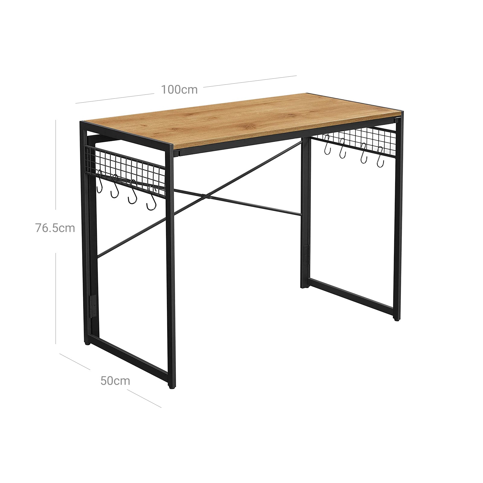 Klappbarer Schreibtisch mit 8 Haken