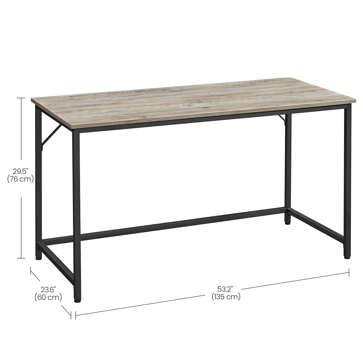 Schmaler Bürotisch im Industrie-Design