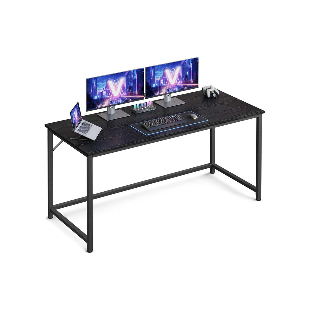 Schreibtisch 60 x 135 x 76 cm ebenholzschwarz-tintenschwarz