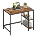 Computertisch Bürotisch 100 × 50 × 76 cm vintagebraun-schwarz