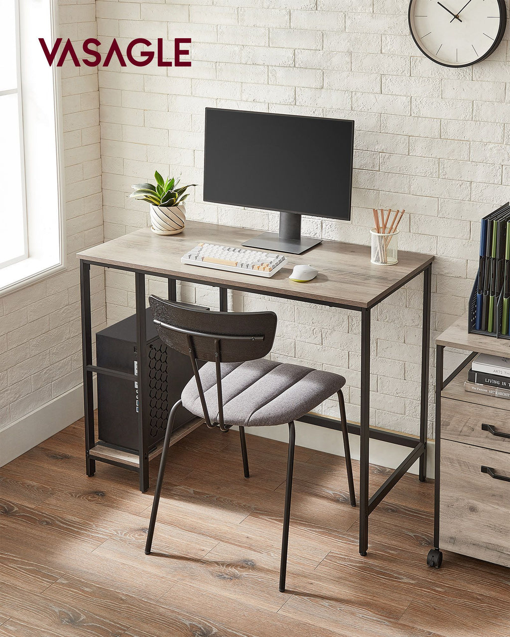 Industrie-Design Bürotisch mit 2 Ablagen