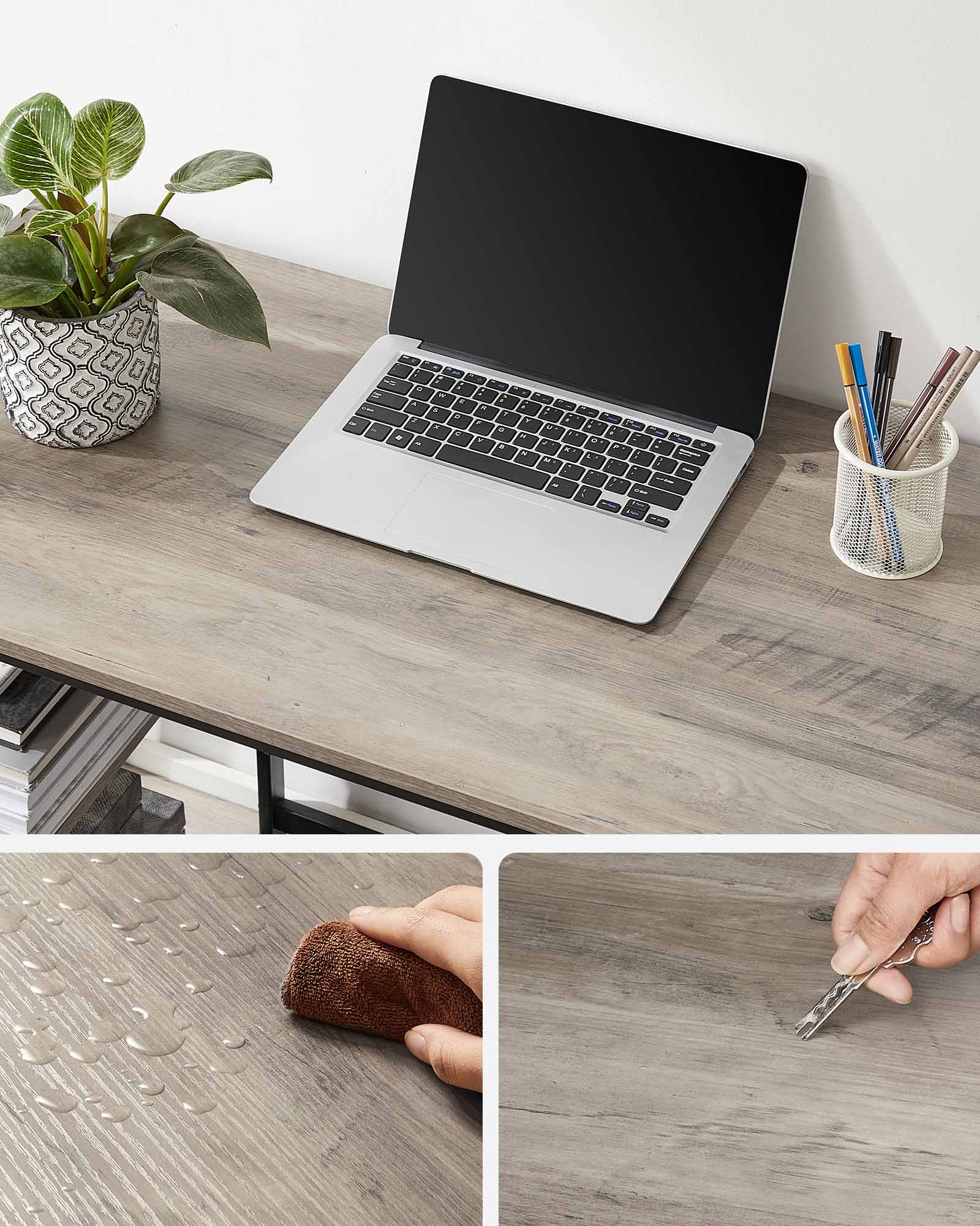 Industrie-Design Bürotisch mit 2 Ablagen