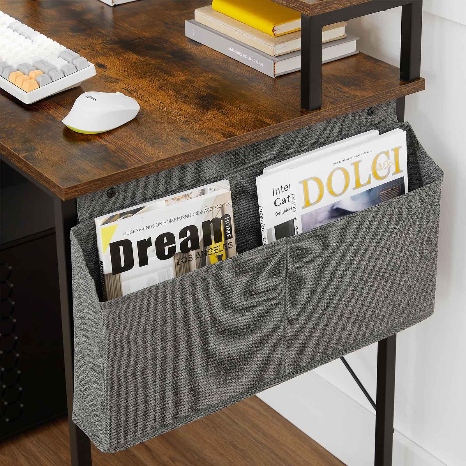 Schreibtisch mit Monitorständer für Homeoffice 80 x 55 cm