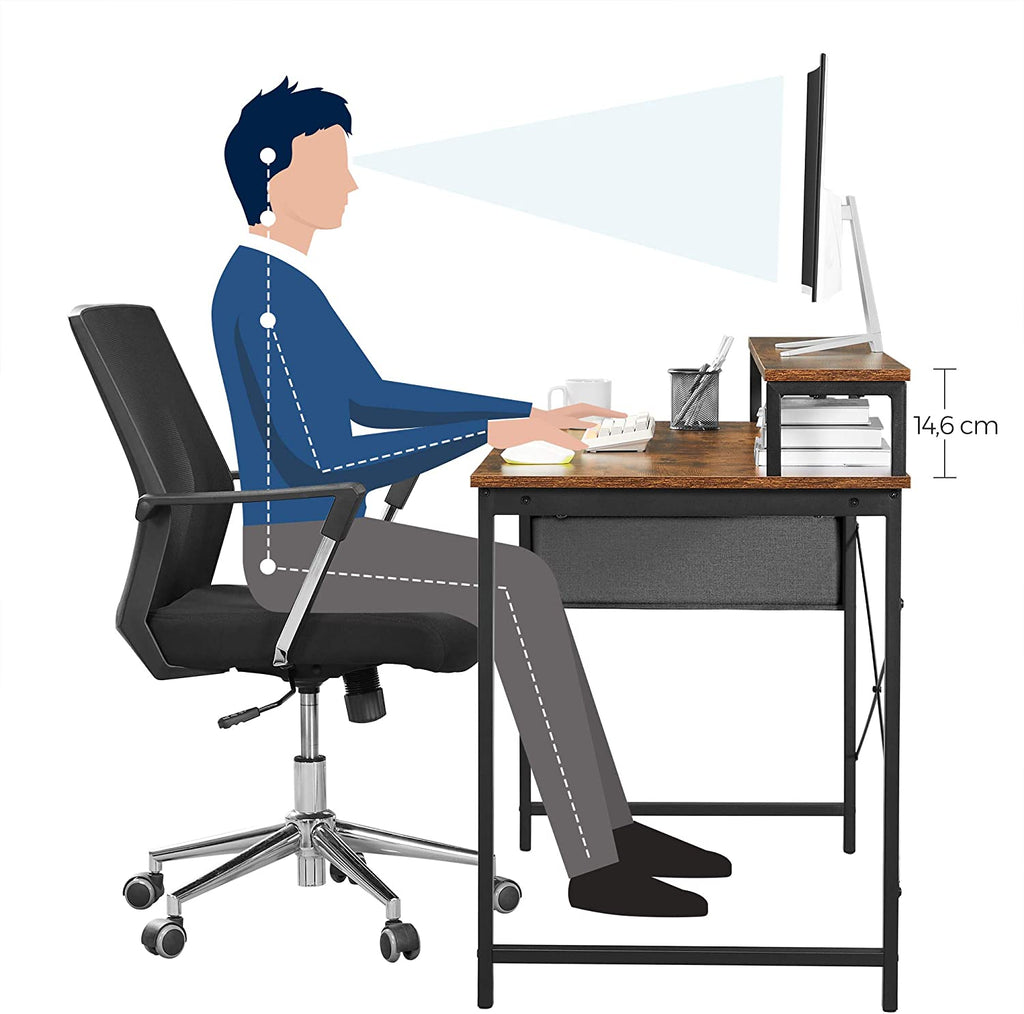 Industriestil Computertisch mit Monitorständer