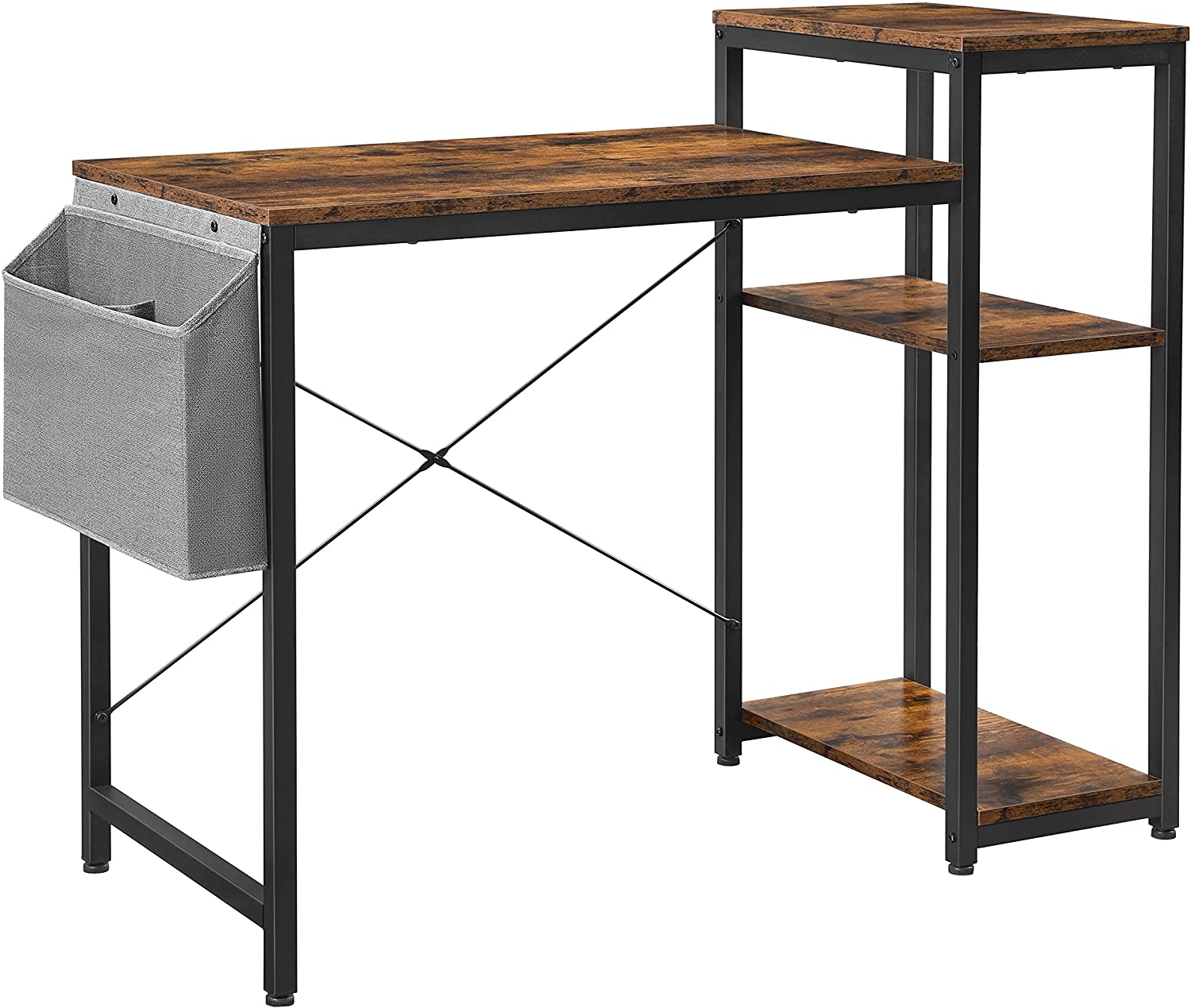 Computertisch mit Regal & Seitentasche