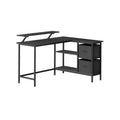 L-förmiger Schreibtisch mit 2 Schubladen 135 x 105 cm schwarz