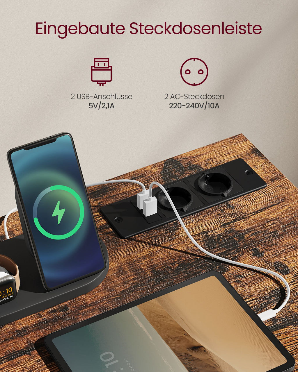 Gaming-Tisch mit LED-Beleuchtung