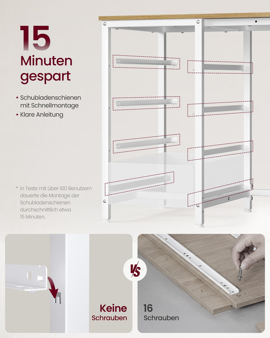 Eckschreibtisch L-Form weizengelb-mattweiß 140x80 cm USB