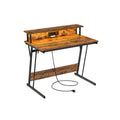 Schreibtisch mit Steckdosenleiste 60 x 100 x 76 cm vintagebraun
