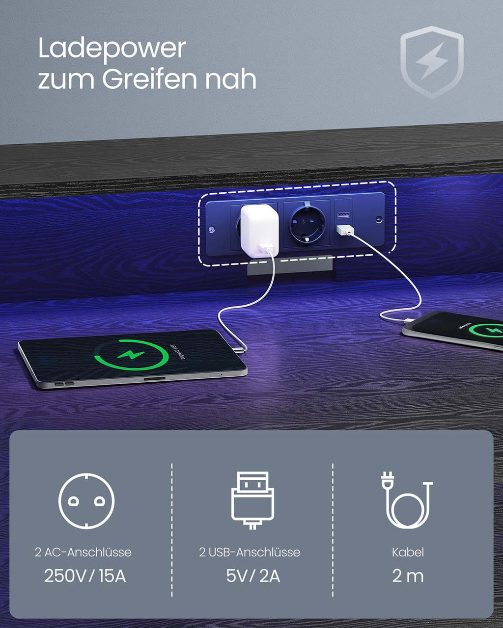 Gaming-Tisch mit LED-Beleuchtung