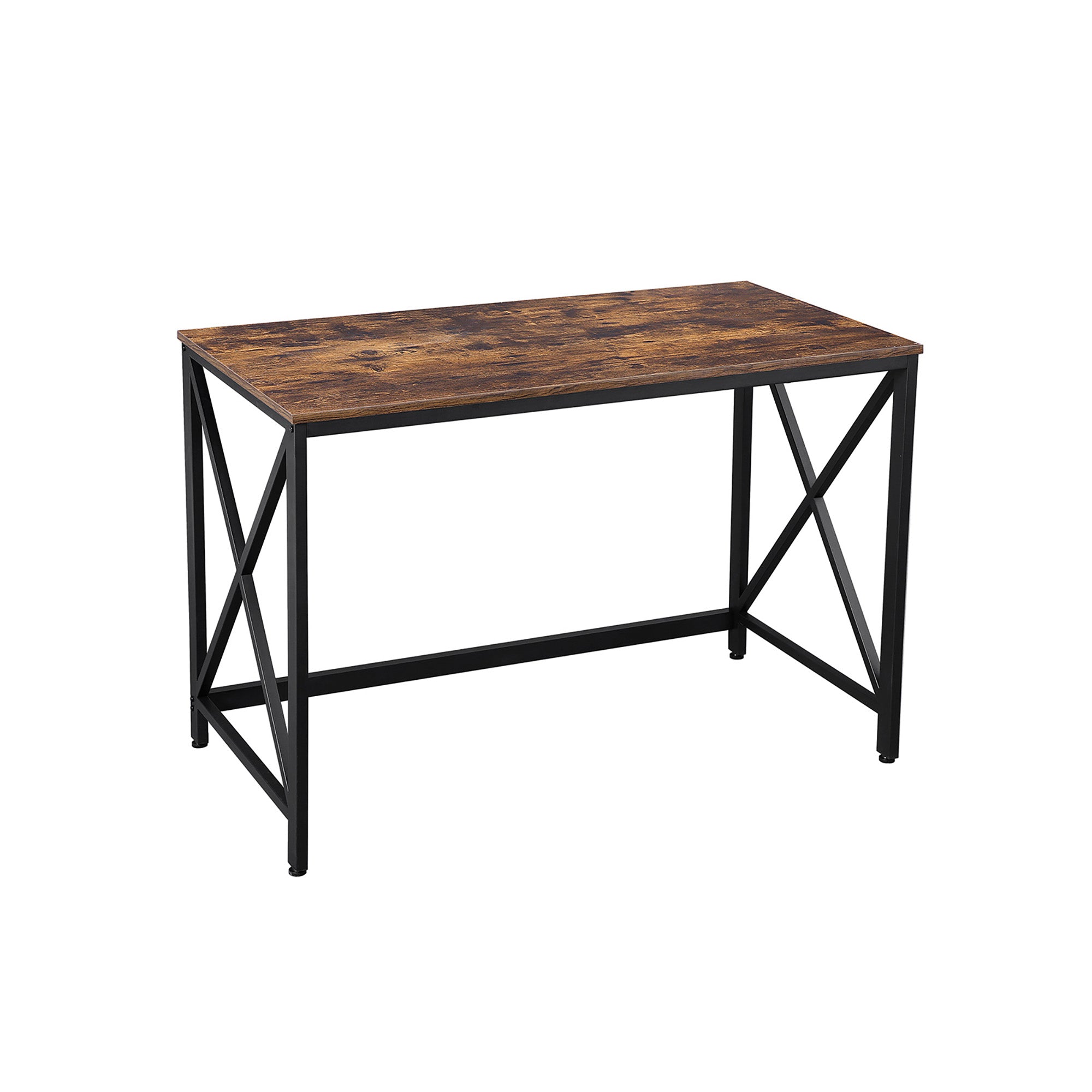 Schreibtisch mit Metallgestell