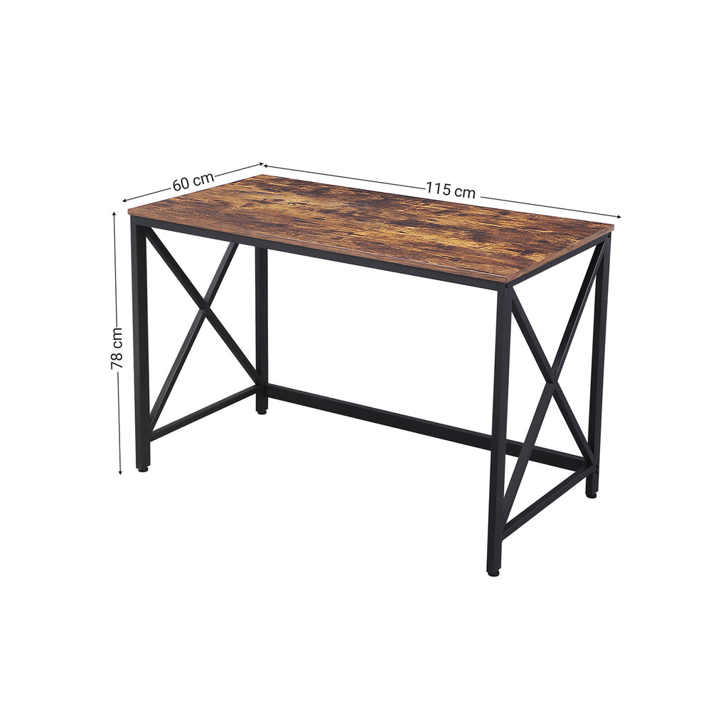 Schreibtisch mit Metallgestell