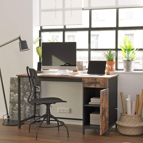 Computertisch mit Schublade und Schrank