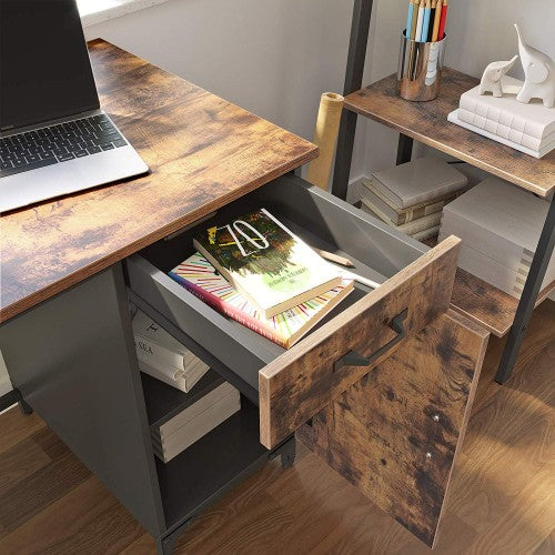 Computertisch mit Schublade und Schrank