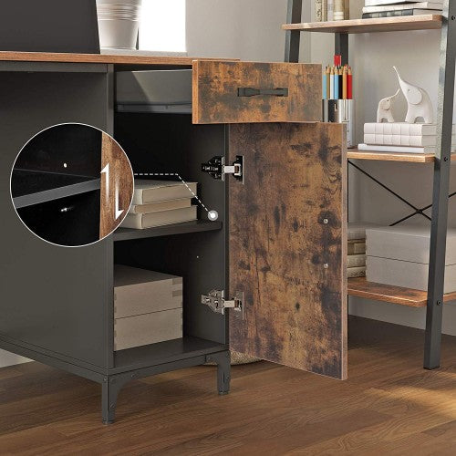 Computertisch mit Schublade und Schrank