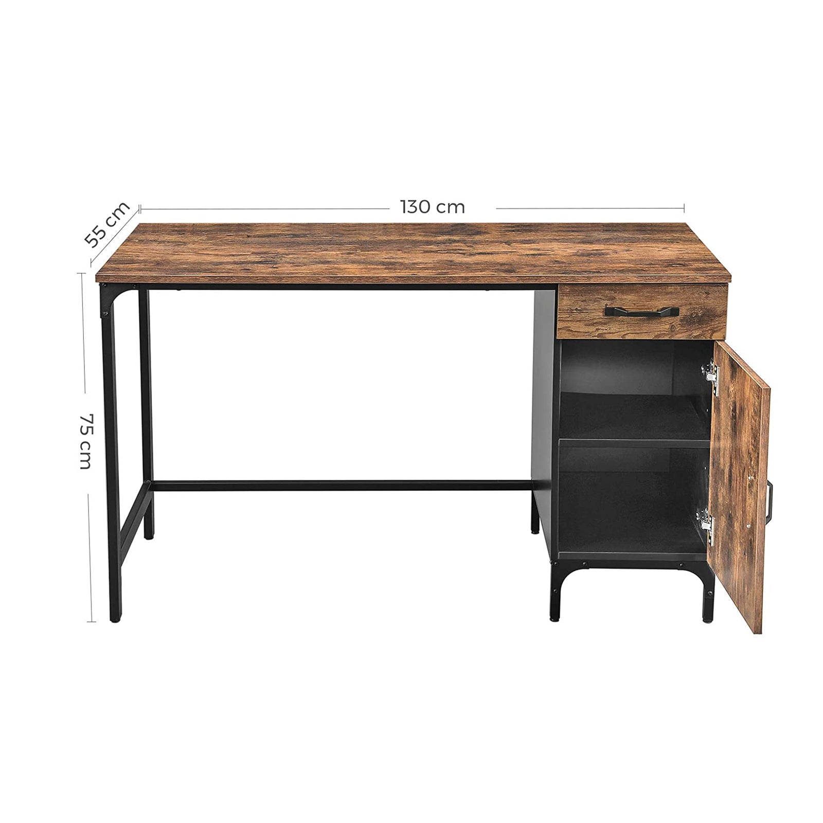 Computertisch mit Schublade und Schrank