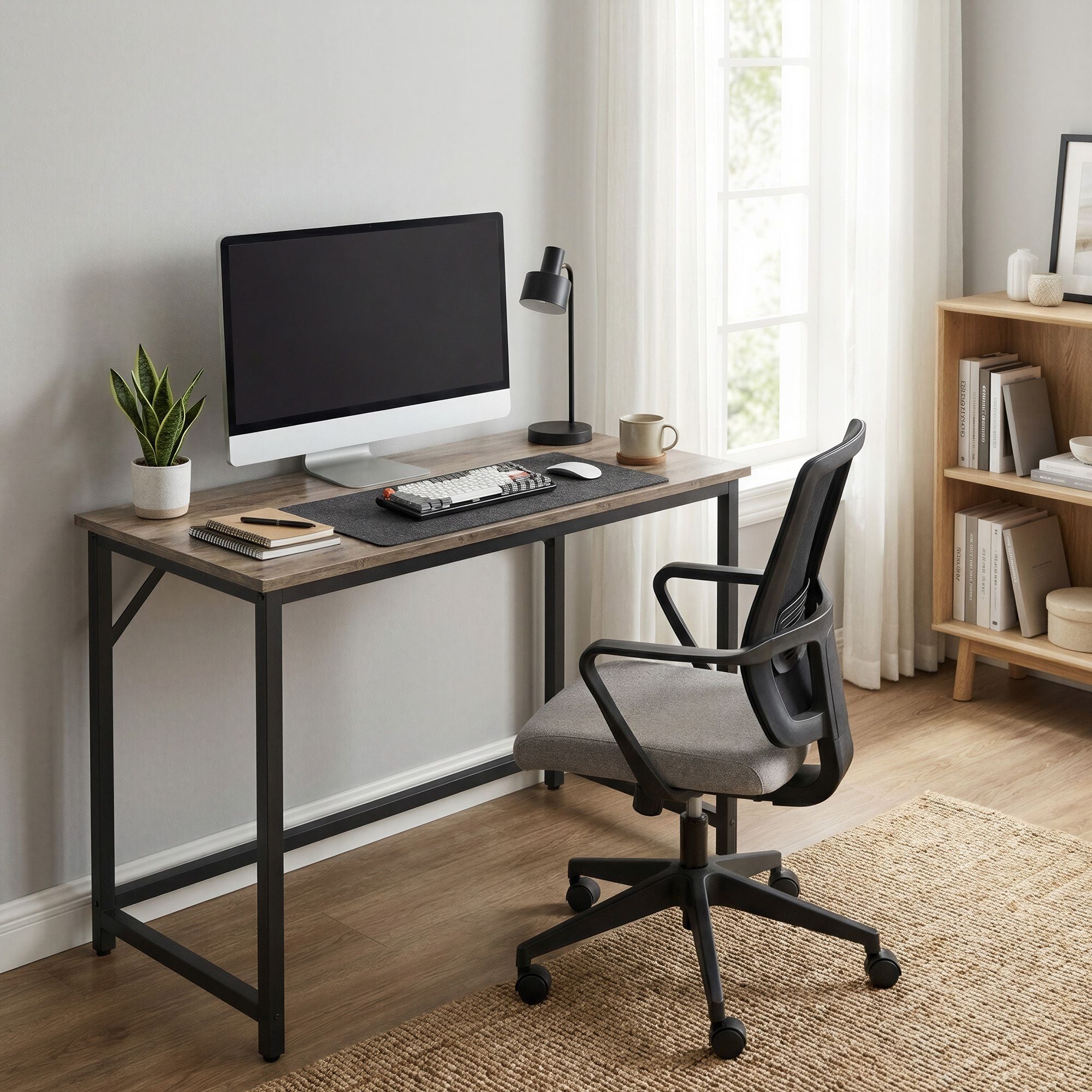 Tisch für Homeoffice, stabiler Computertisch, leichter Aufbau