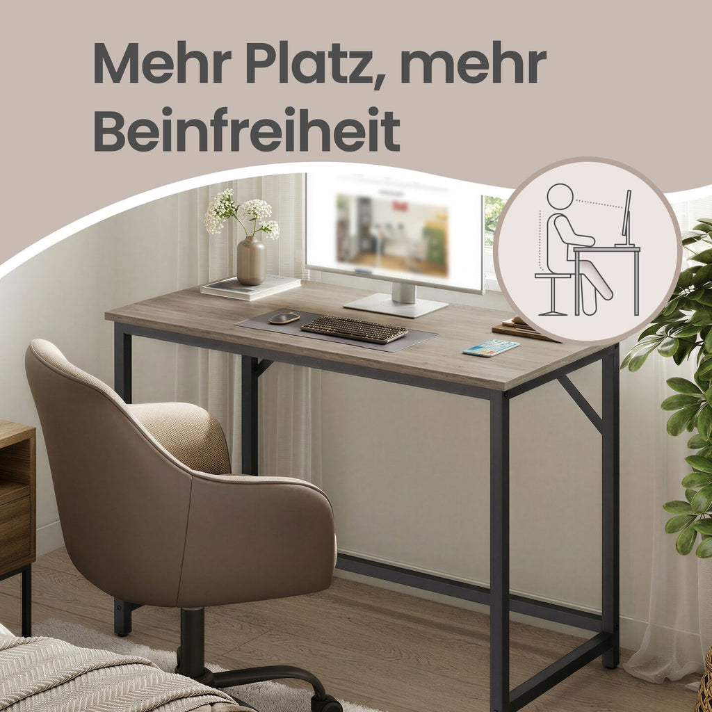 Tisch für Homeoffice, stabiler Computertisch, leichter Aufbau