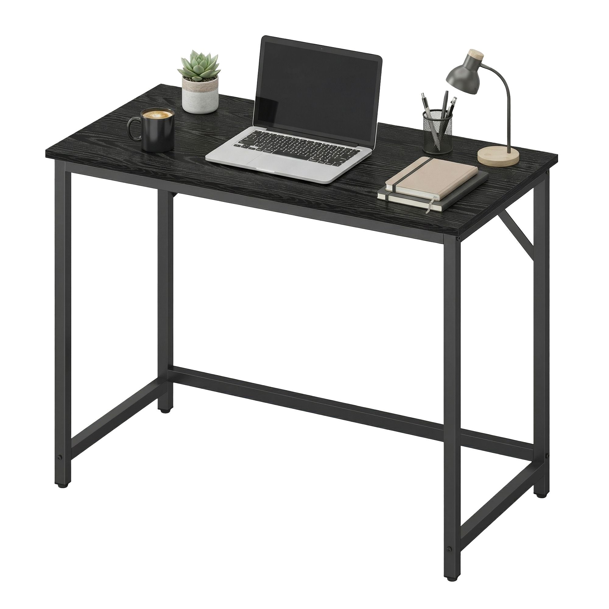 Schreibtisch 100 x 50 x 76 cm, Arbeitstisch für Schlafzimmer und Home Office, schwarz
