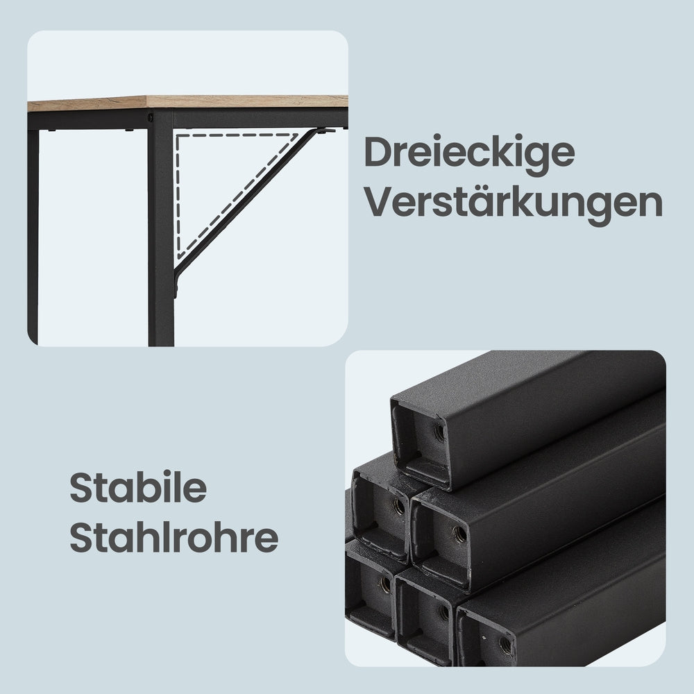 Tisch für Homeoffice, stabiler Computertisch, leichter Aufbau