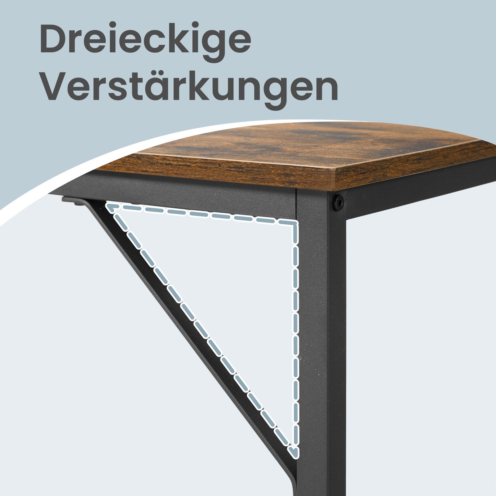 Tisch für Homeoffice, stabiler Computertisch, leichter Aufbau