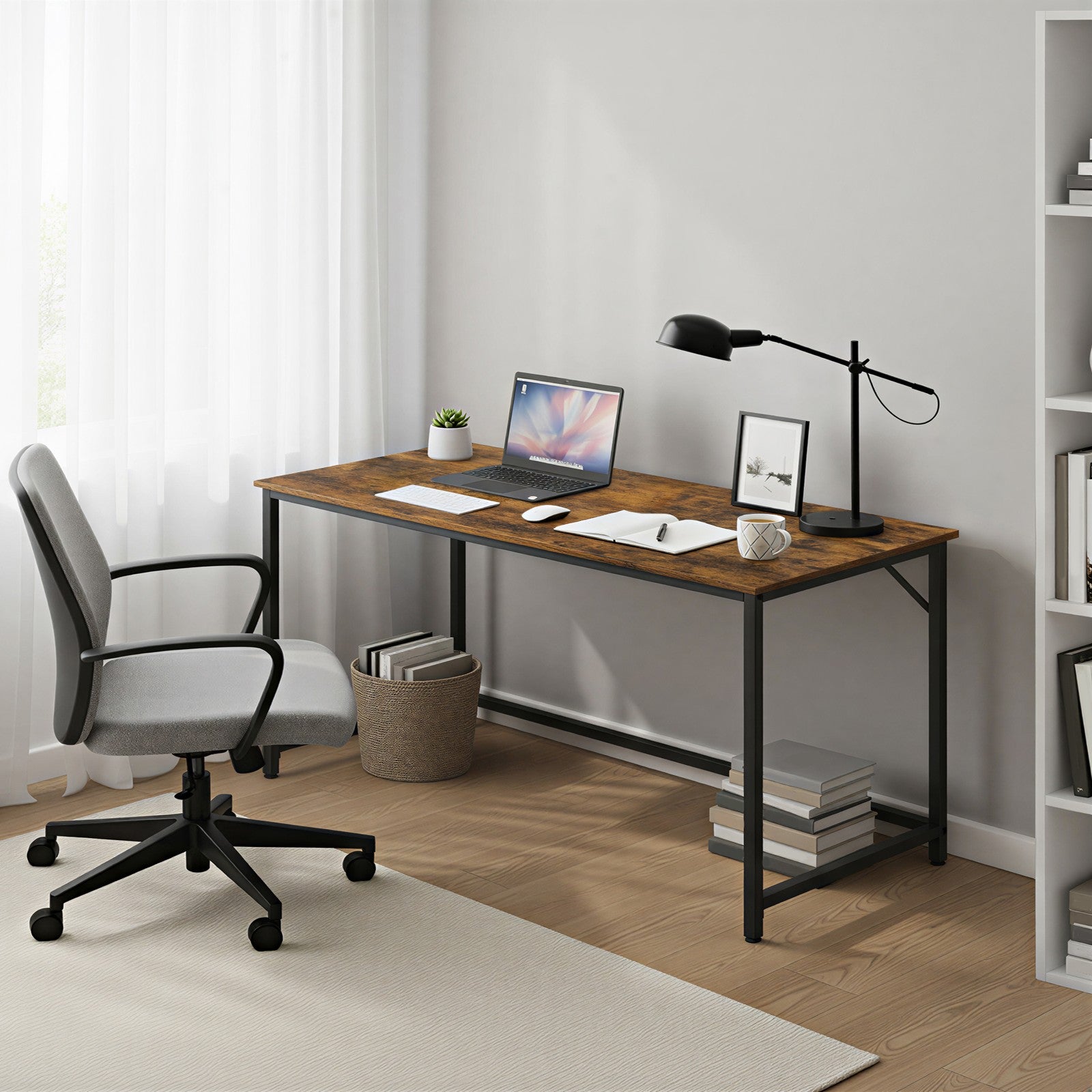 Tisch für Homeoffice, stabiler Computertisch, leichter Aufbau
