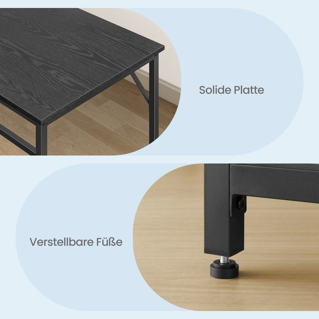 Tisch für Homeoffice, stabiler Computertisch, leichter Aufbau