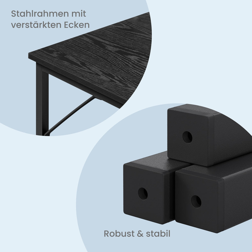 Tisch für Homeoffice, stabiler Computertisch, leichter Aufbau