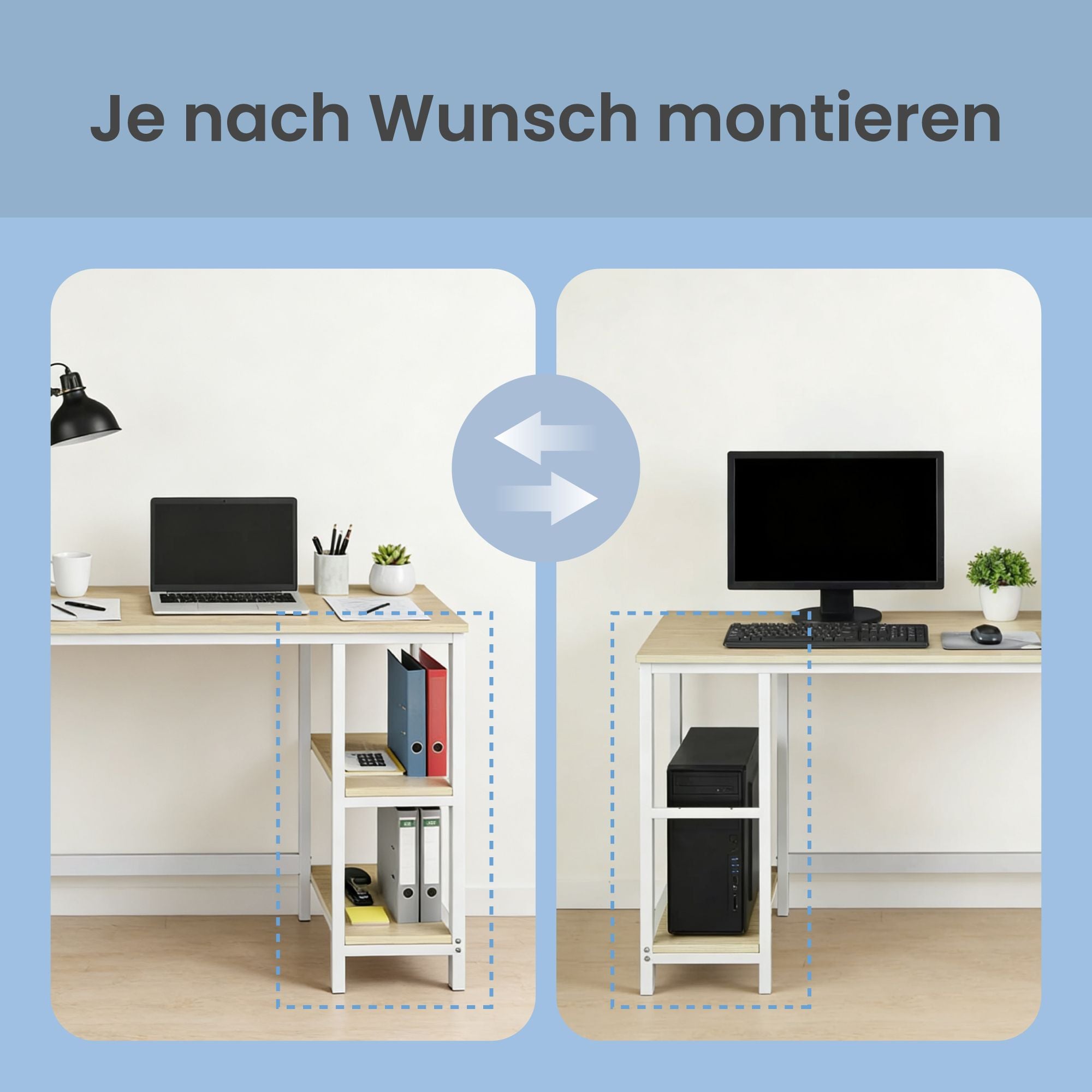 Schreibtisch modern, Bürotisch, 100 x 50 cm