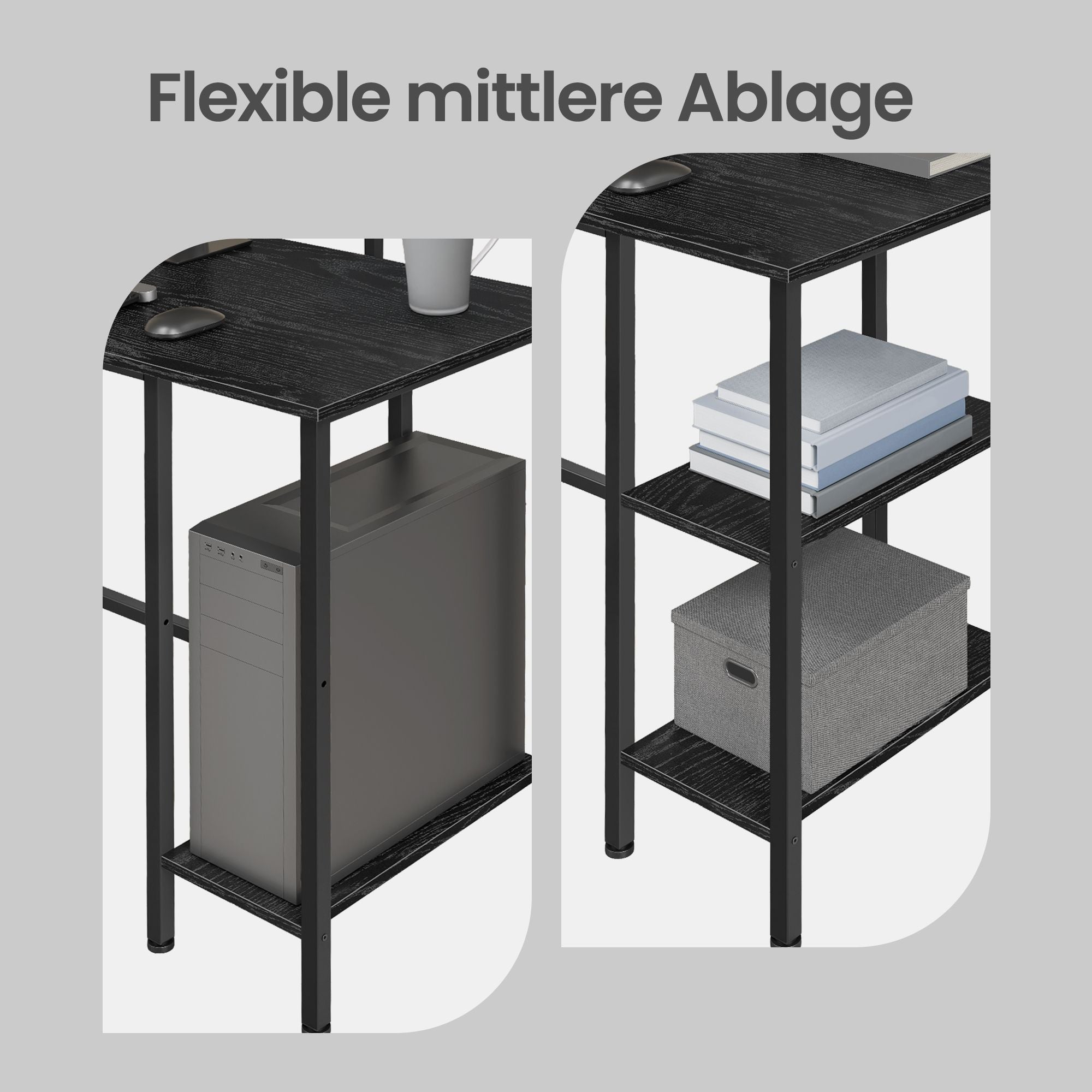 Schreibtisch in L-Form, Eckschreibtisch, Bürotisch
