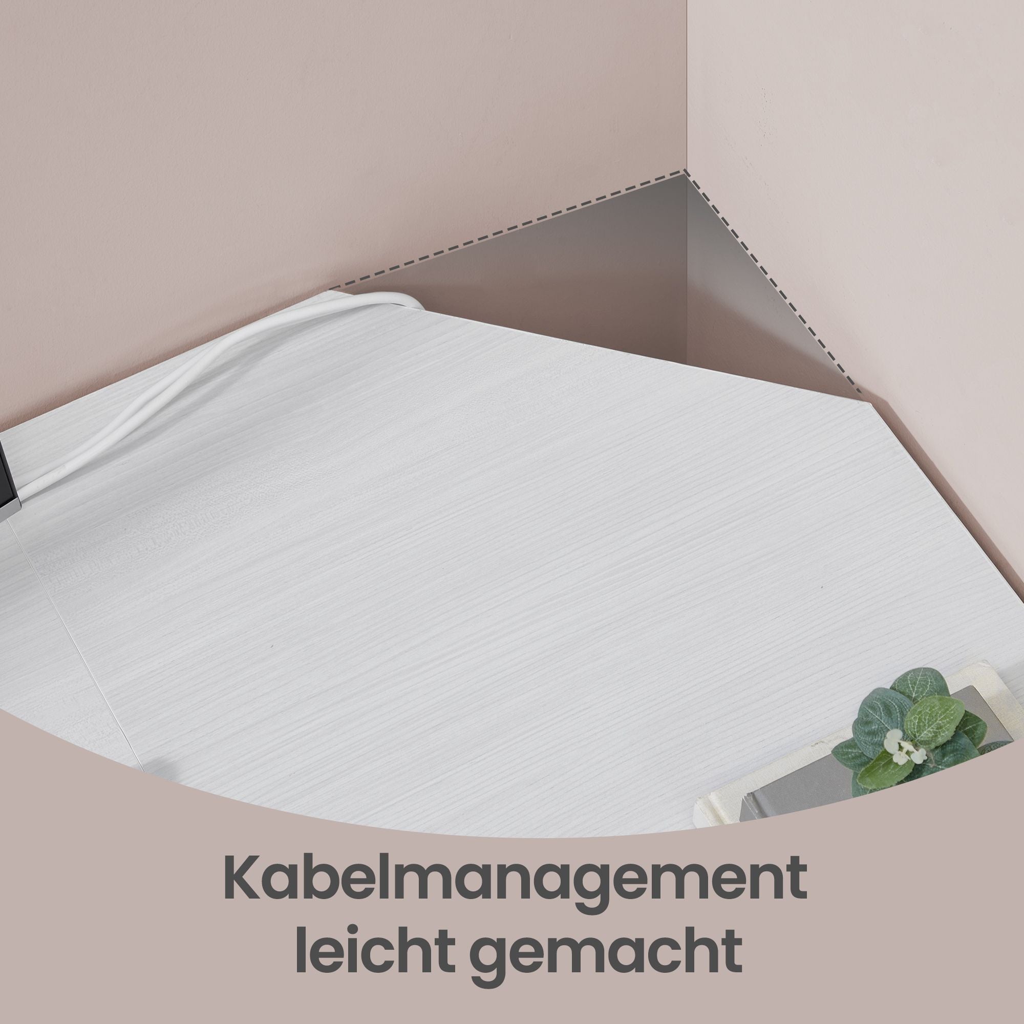 Eckschreibtisch mit Ablagen, L-förmiger Computertisch, 140 x 140 cm