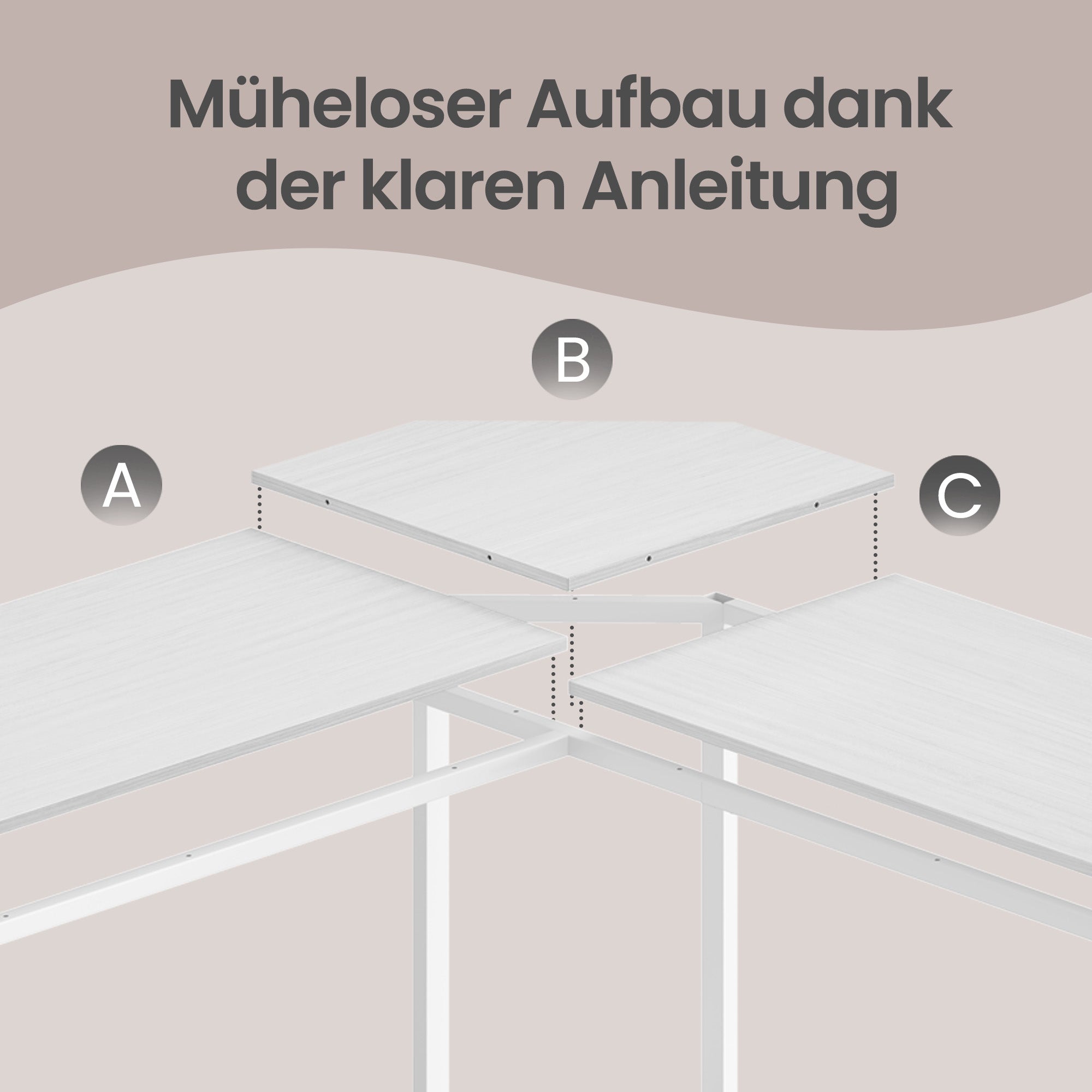 L-förmiger Schreibtisch, Gaming-Tisch, Eckschreibtisch