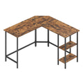 Eckschreibtisch mit Ablagen, L-förmiger Computertisch, 130 x 130 cm