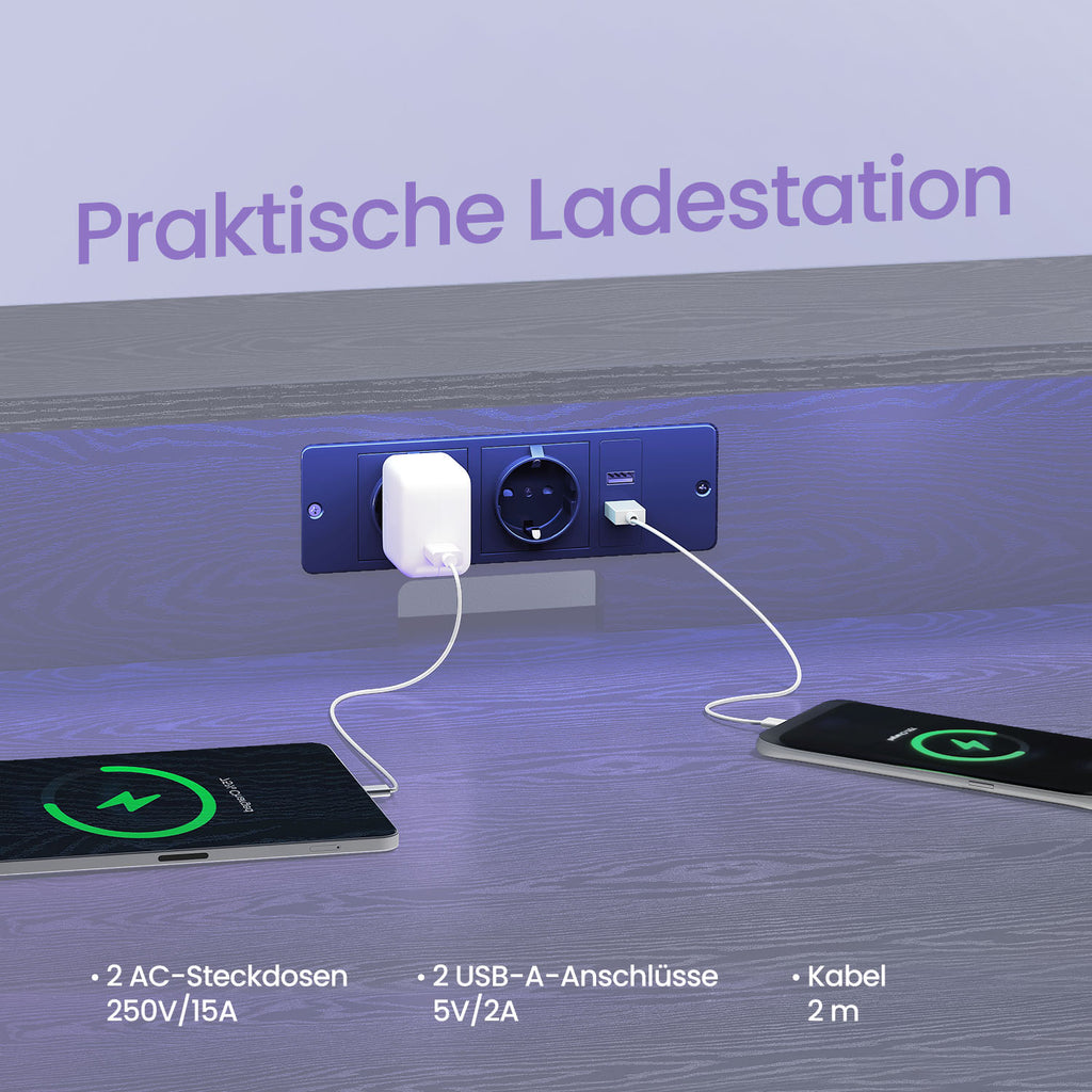 Gaming-Tisch mit LED-Beleuchtung